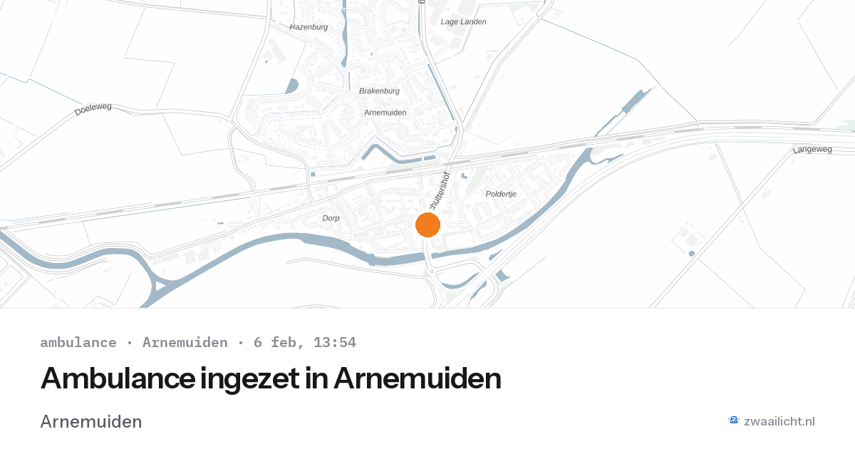 Ambulance ingezet in Arnemuiden — 6 feb 2026