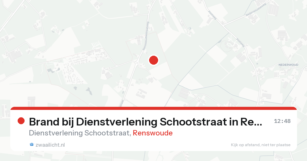 Brand bij Dienstverlening Schootstraat in Renswoude — 16 aug 2026