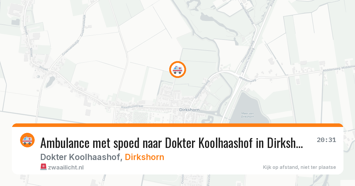 Ambulance met spoed naar Dokter Koolhaashof in Dirkshorn — 25 jan 2026