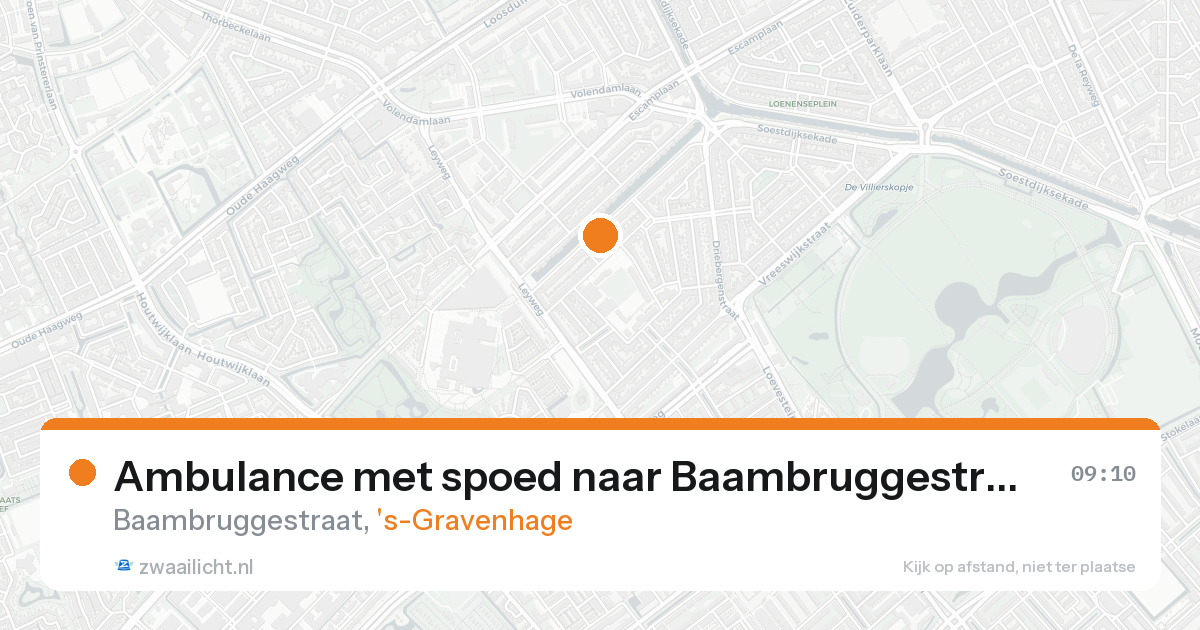 Ambulance met spoed naar Baambruggestraat in 's-Gravenhage — 19 aug 2026