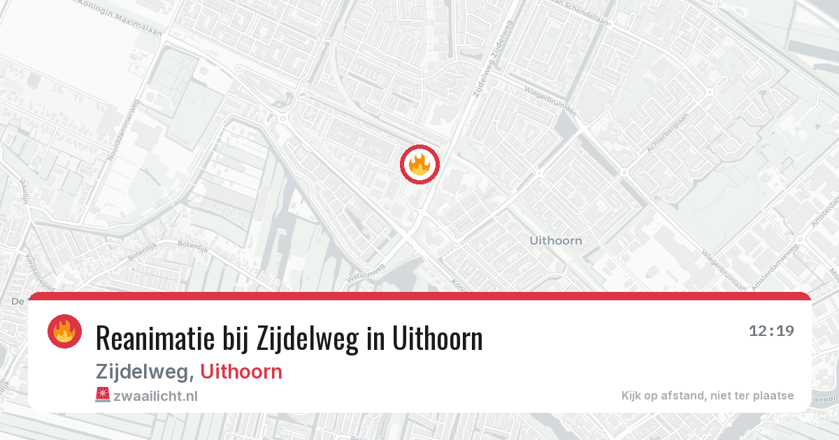 Reanimatie bij Zijdelweg in Uithoorn — 5 mei 2026