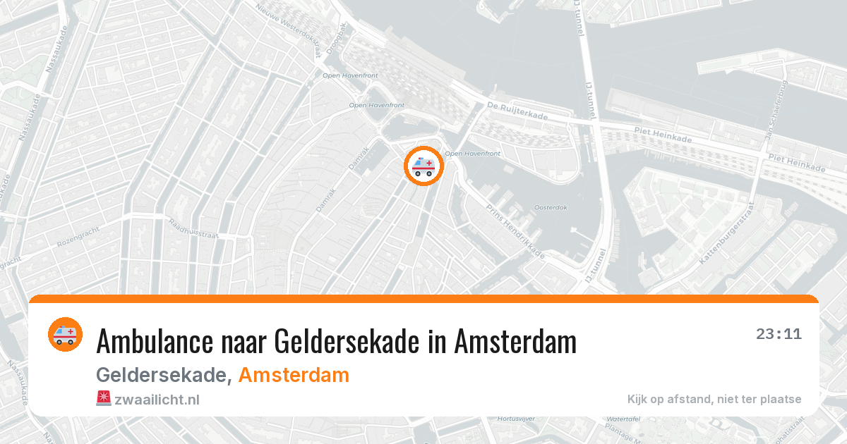 Ambulance naar Geldersekade in Amsterdam — 6 mrt 2026