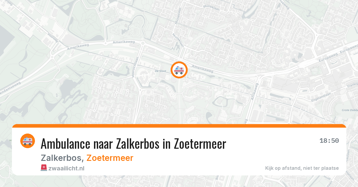 Ambulance naar Zalkerbos in Zoetermeer — 19 jun 2026