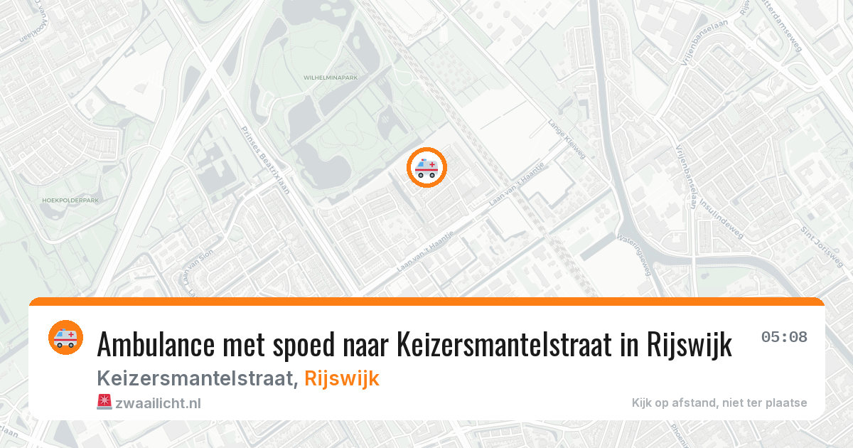 Ambulance met spoed naar Keizersmantelstraat in Rijswijk — 4 aug 2026