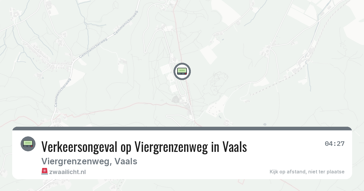 Verkeersongeval op Viergrenzenweg in Vaals — 1 apr 2026
