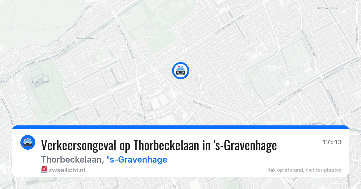 Verkeersongeval op Thorbeckelaan in 's-Gravenhage — 22 mei 2026