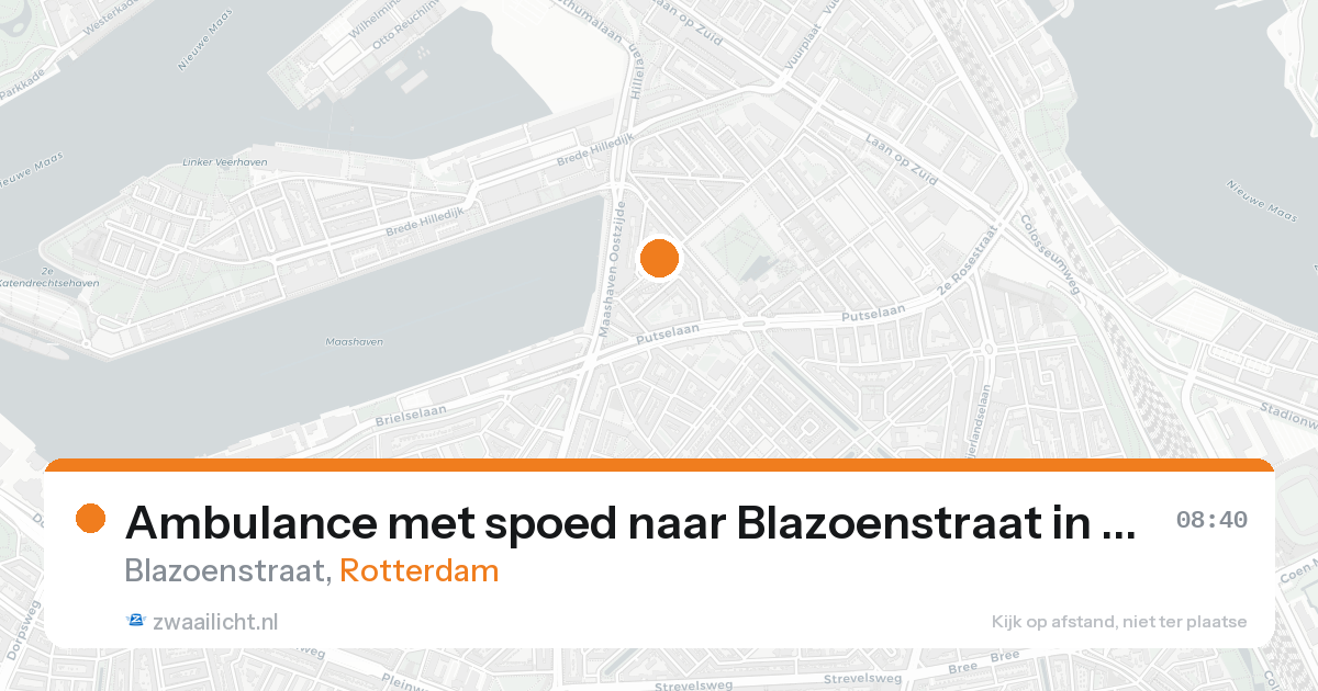 Ambulance met spoed naar Blazoenstraat in Rotterdam — 29 mei 2026