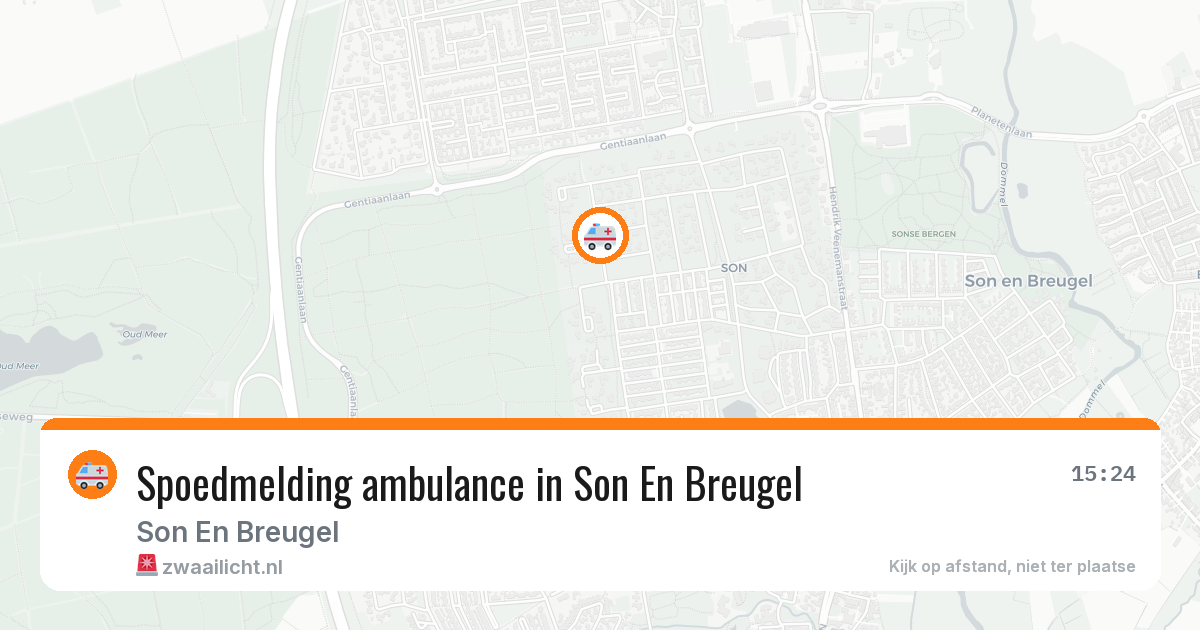 Spoedmelding ambulance in Son En Breugel — 13 aug 2026