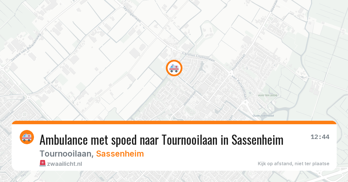 Ambulance met spoed naar Tournooilaan in Sassenheim — 22 jan 2026