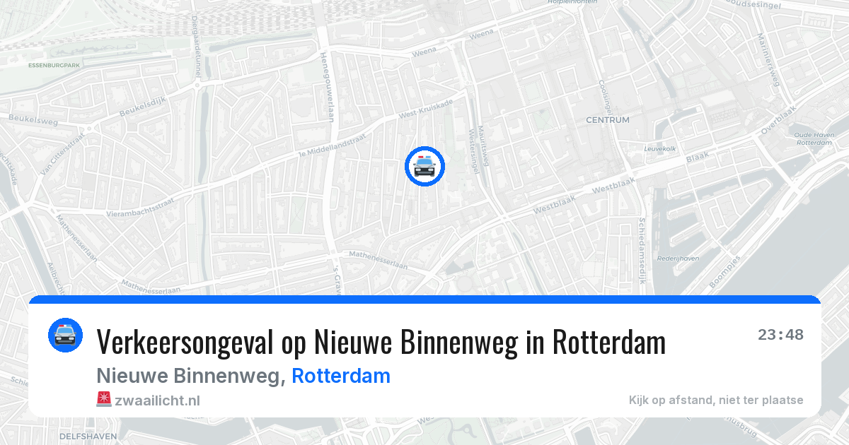 Verkeersongeval op Nieuwe Binnenweg in Rotterdam — 8 jun 2026