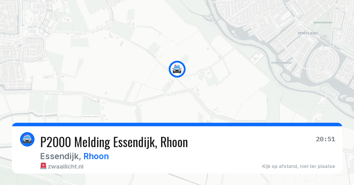 P2000 Melding Essendijk, Rhoon — 13 aug 2026