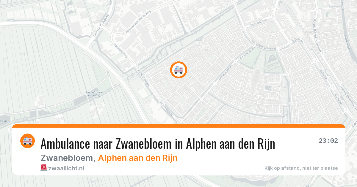 Ambulance naar Zwanebloem in Alphen aan den Rijn — 7 jul 2026