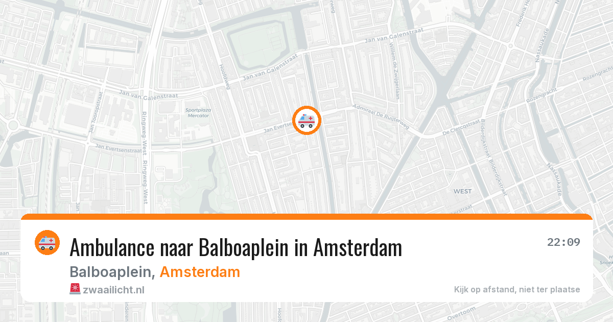 Ambulance naar Balboaplein in Amsterdam — 12 jun 2026