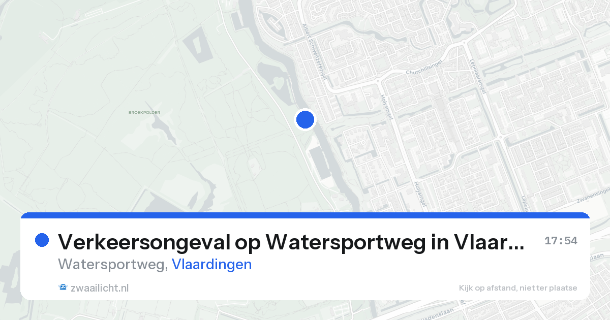 Verkeersongeval op Watersportweg in Vlaardingen — 25 aug 2026