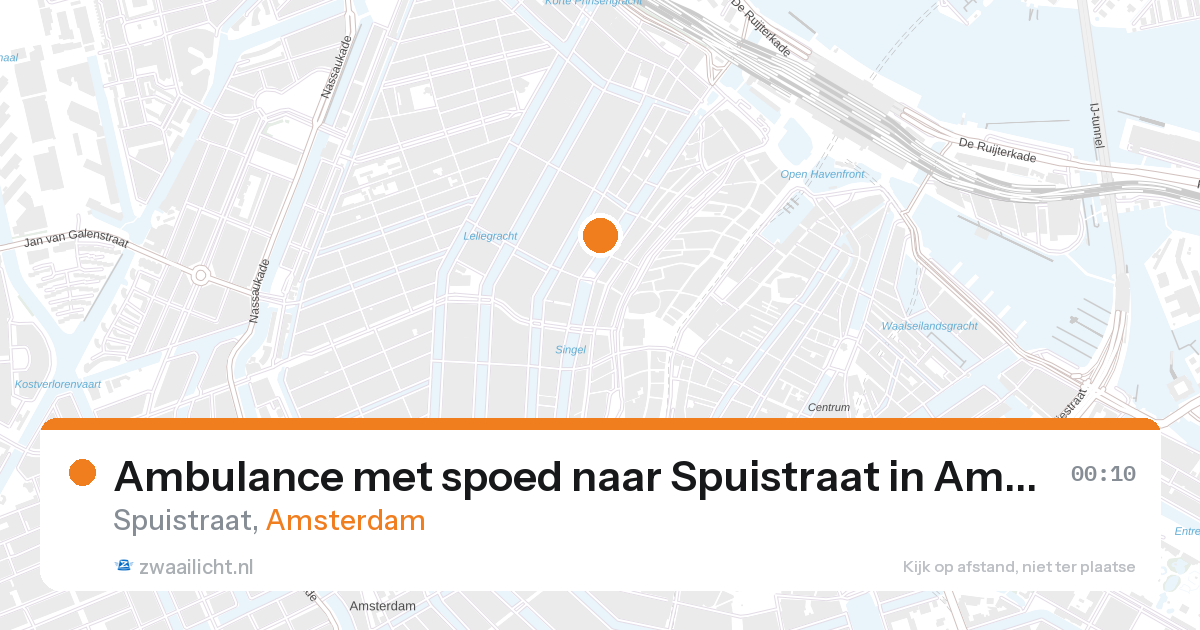 Ambulance met spoed naar Spuistraat in Amsterdam — 26 aug 2026