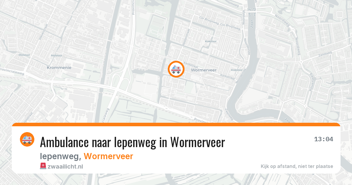 Ambulance naar Iepenweg in Wormerveer — 8 jul 2026