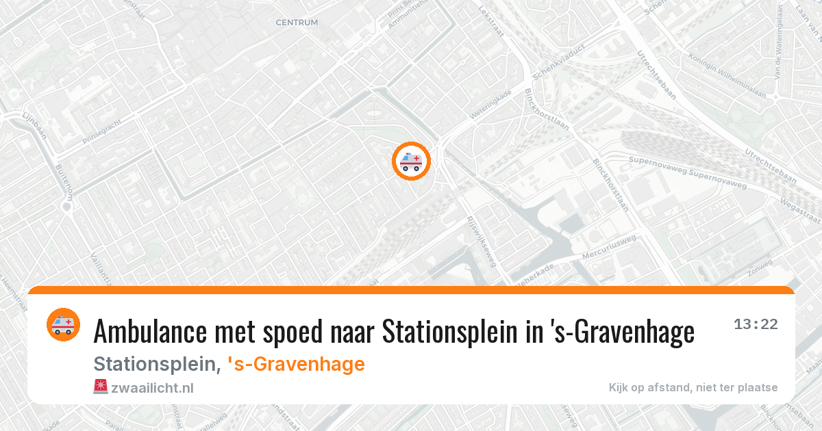 Ambulance met spoed naar Stationsplein in 's-Gravenhage — 31 jul 2026