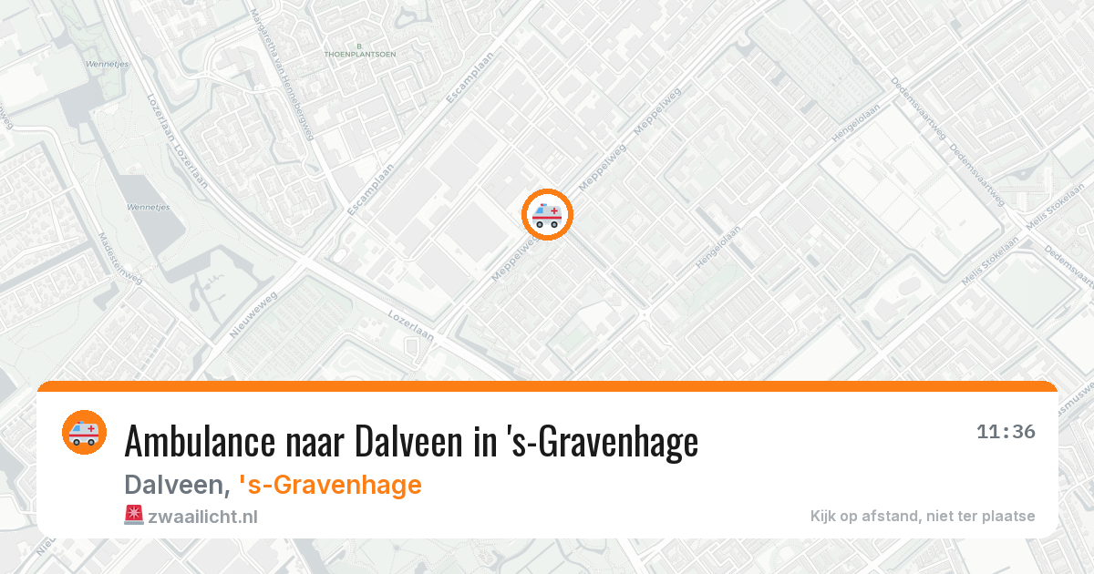 Ambulance naar Dalveen in 's-Gravenhage — 16 mrt 2026