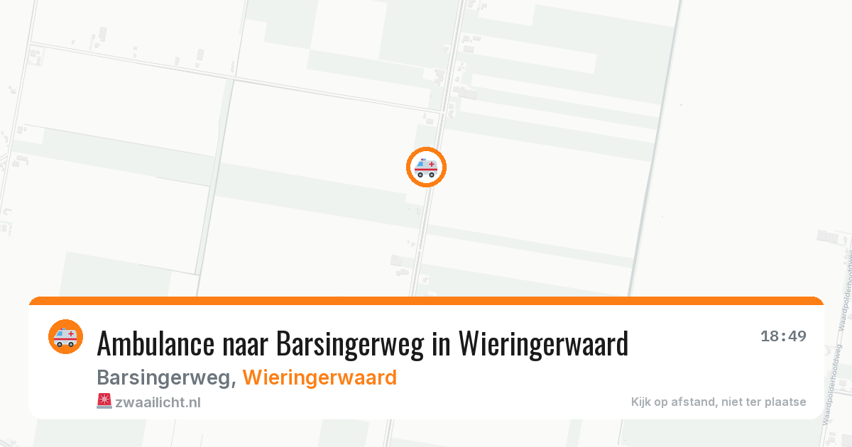 Ambulance naar Barsingerweg in Wieringerwaard — 22 jun 2026