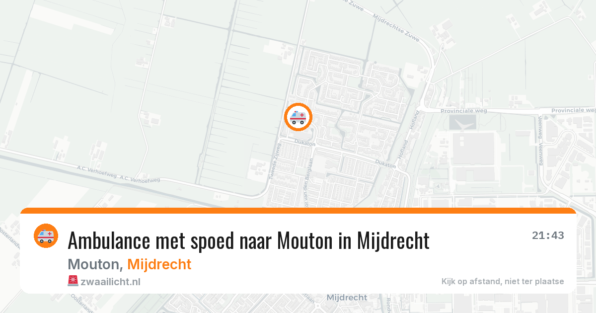 Ambulance met spoed naar Mouton in Mijdrecht — 24 mrt 2026