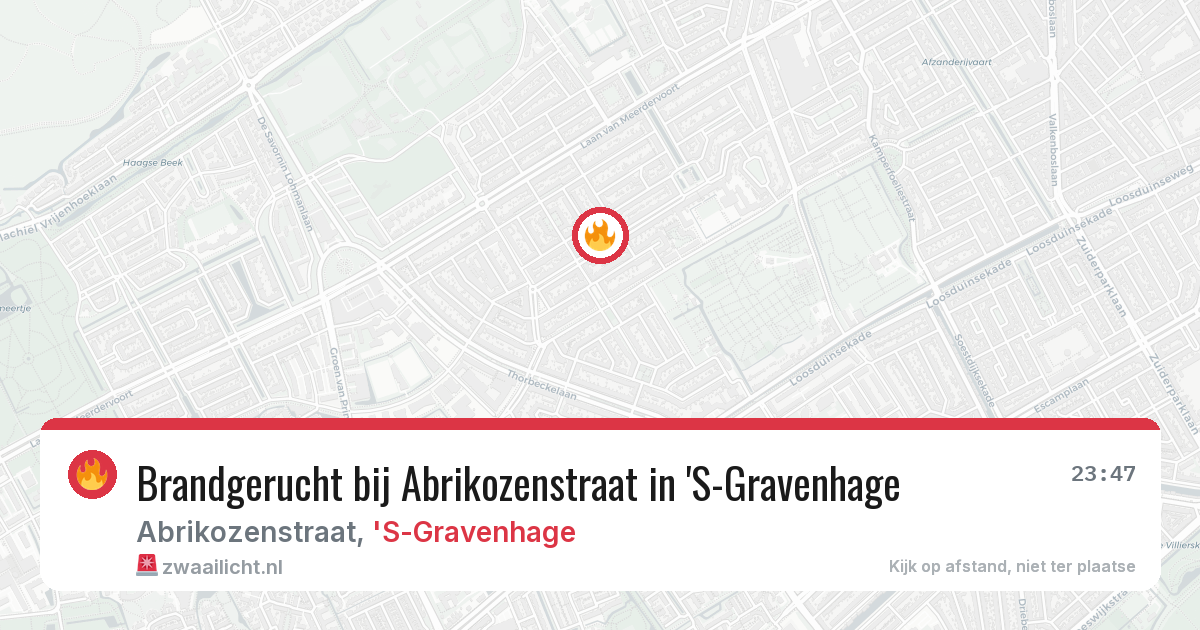 Brandgerucht bij Abrikozenstraat in 'S-Gravenhage — 27 mrt 2026