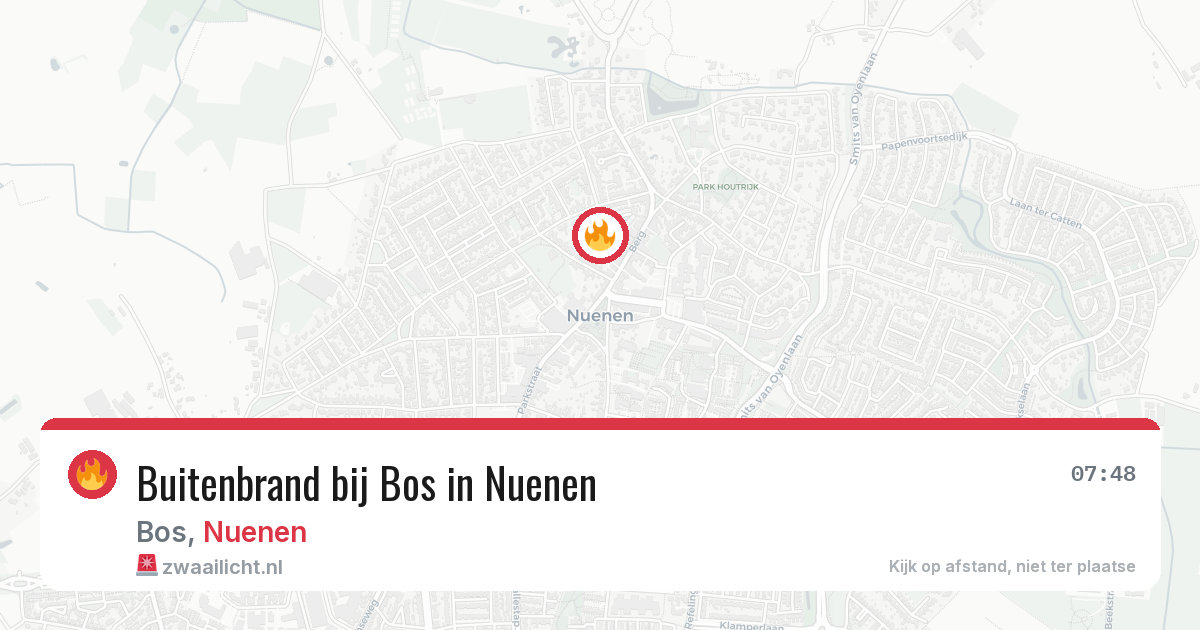 Buitenbrand bij Bos in Nuenen — 23 jul 2026