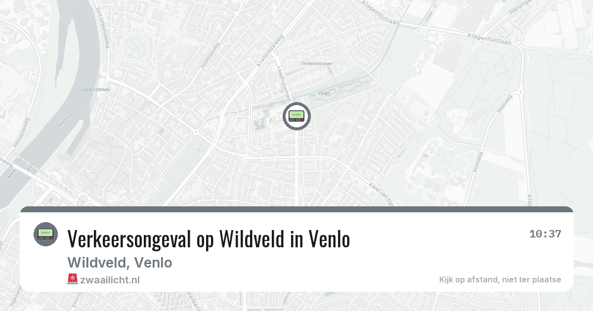 Verkeersongeval op Wildveld in Venlo — 1 aug 2026