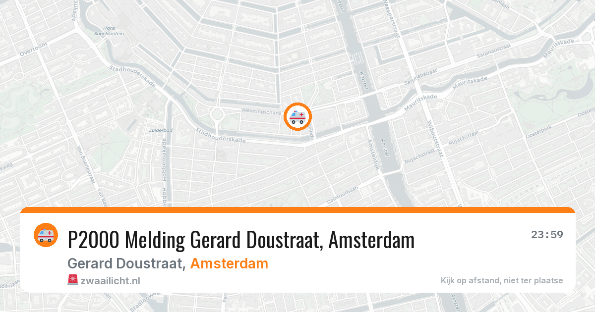 P2000 Melding Gerard Doustraat, Amsterdam — 26 jul 2026