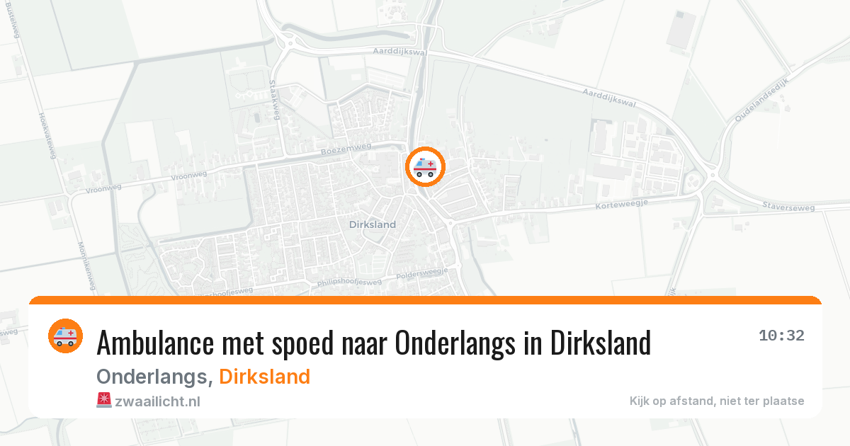 Ambulance met spoed naar Onderlangs in Dirksland — 1 aug 2026