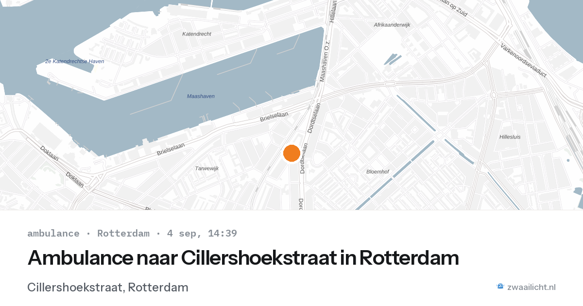 Ambulance naar Cillershoekstraat in Rotterdam — 4 sep 2026