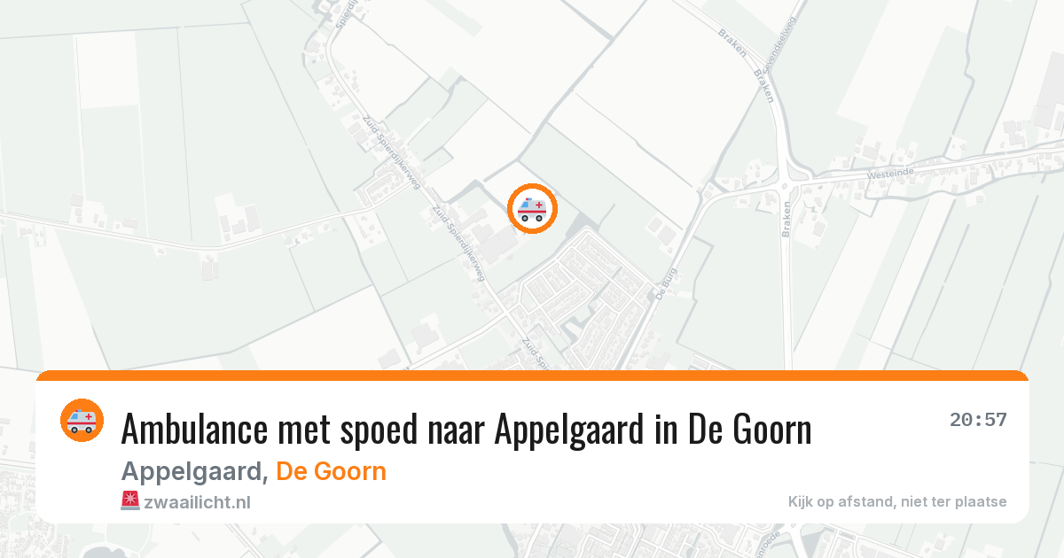Ambulance met spoed naar Appelgaard in De Goorn — 25 apr 2026