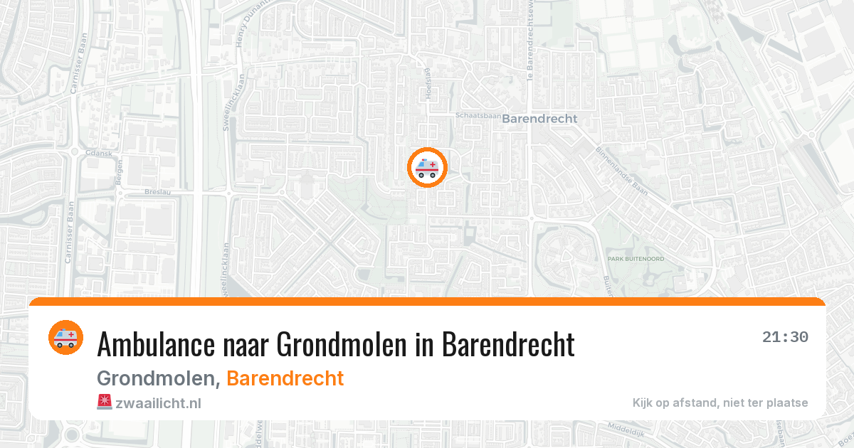 Ambulance naar Grondmolen in Barendrecht — 3 mei 2026