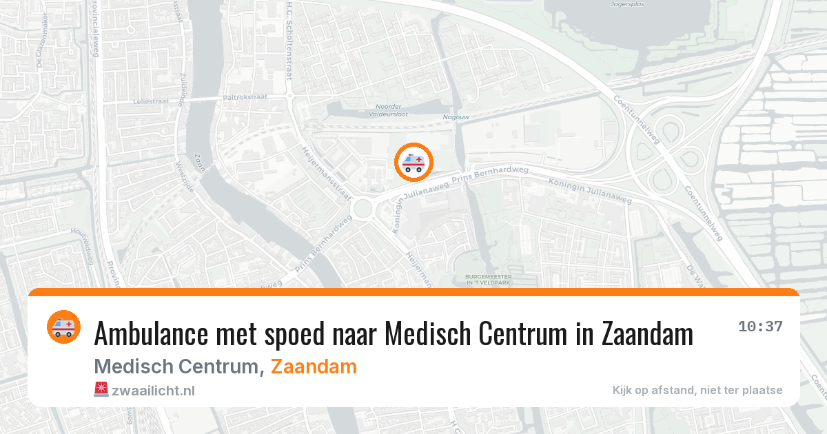 Ambulance met spoed naar Medisch Centrum in Zaandam — 12 feb 2026