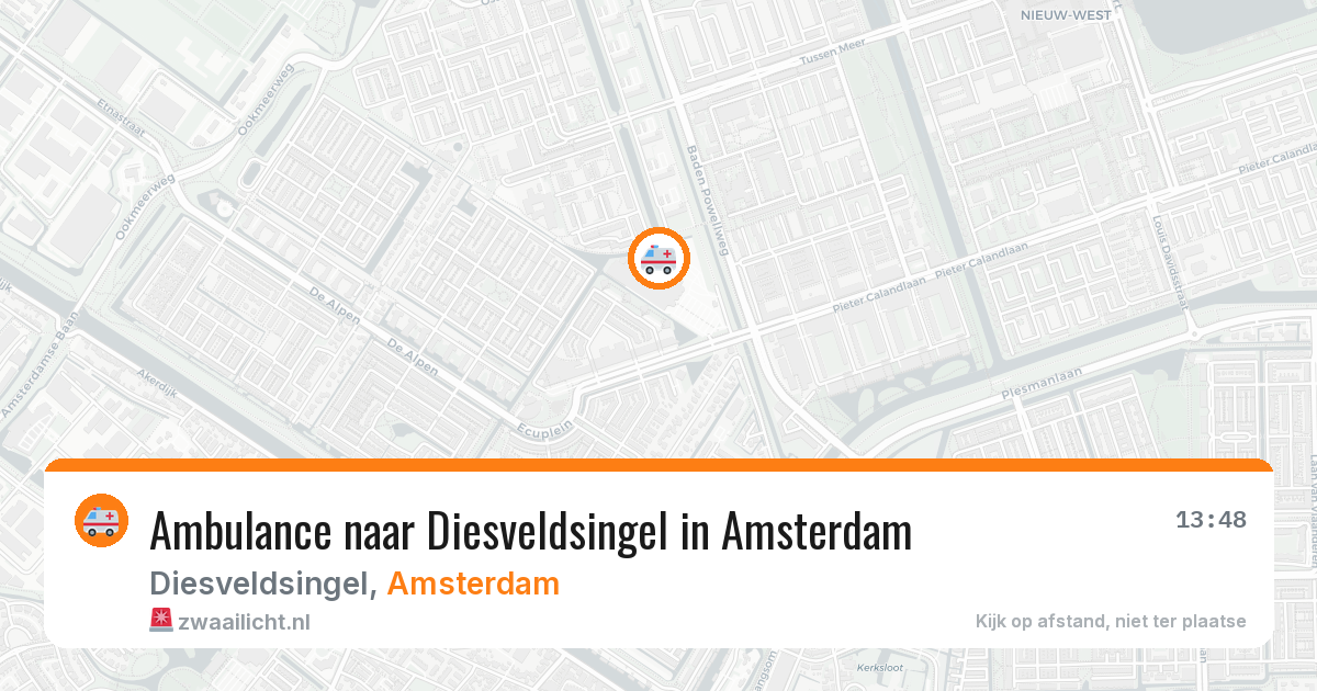 Ambulance naar Diesveldsingel in Amsterdam — 8 jul 2026