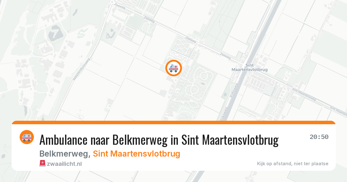Ambulance naar Belkmerweg in Sint Maartensvlotbrug — 9 aug 2026