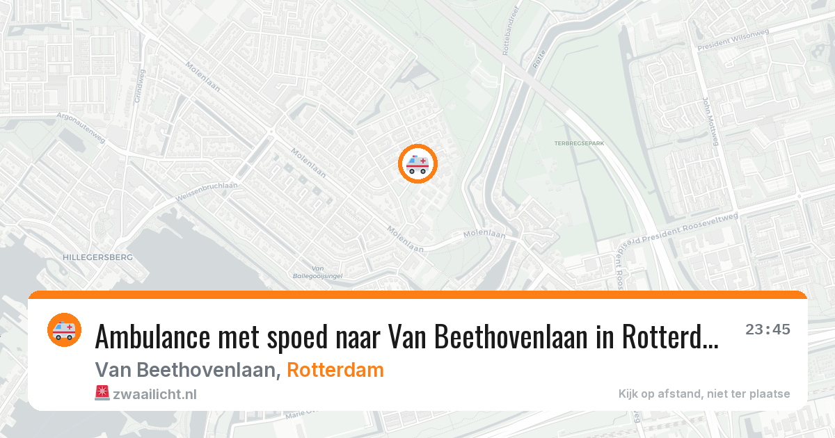Ambulance met spoed naar Van Beethovenlaan in Rotterdam — 12 apr 2026