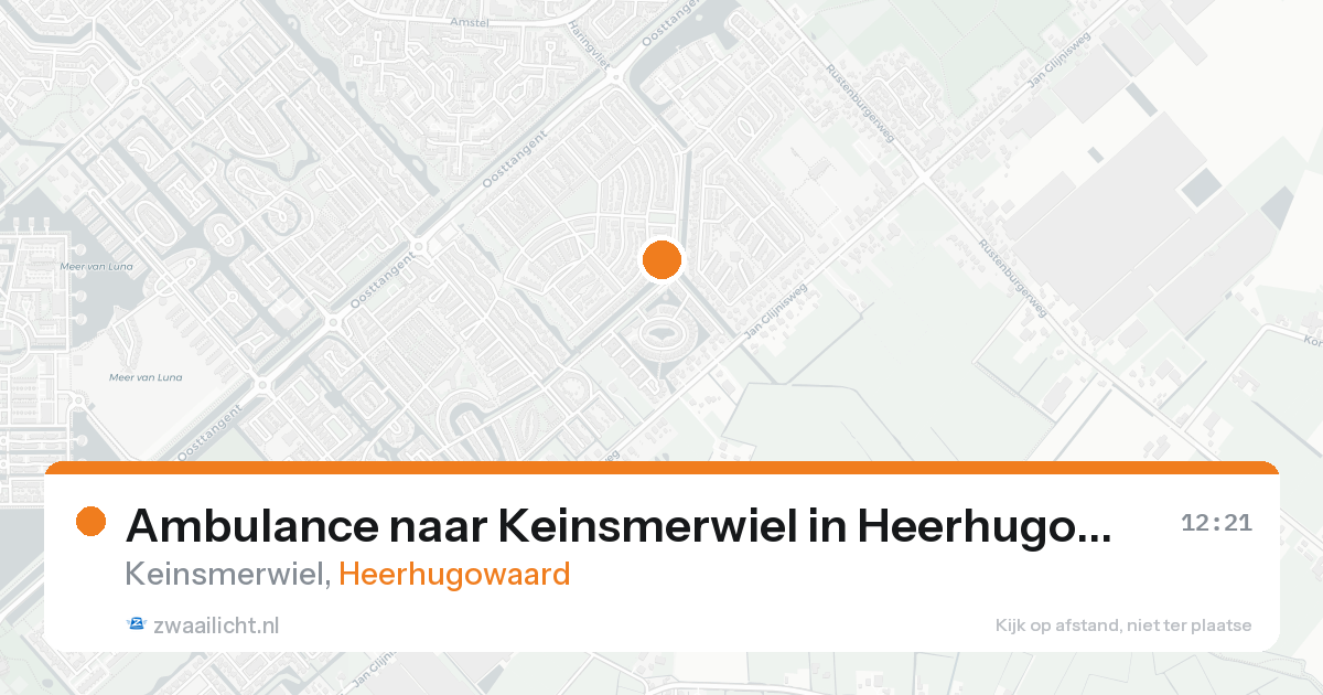 Ambulance naar Keinsmerwiel in Heerhugowaard — 18 aug 2026
