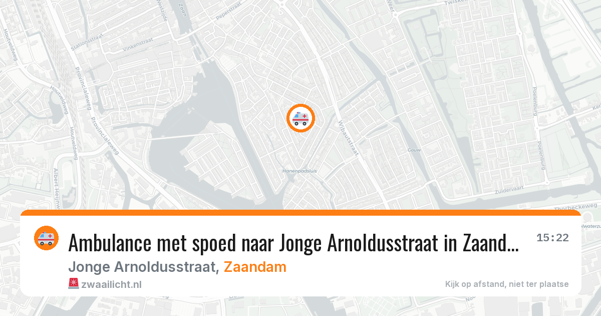 Ambulance met spoed naar Jonge Arnoldusstraat in Zaandam — 20 jan 2026