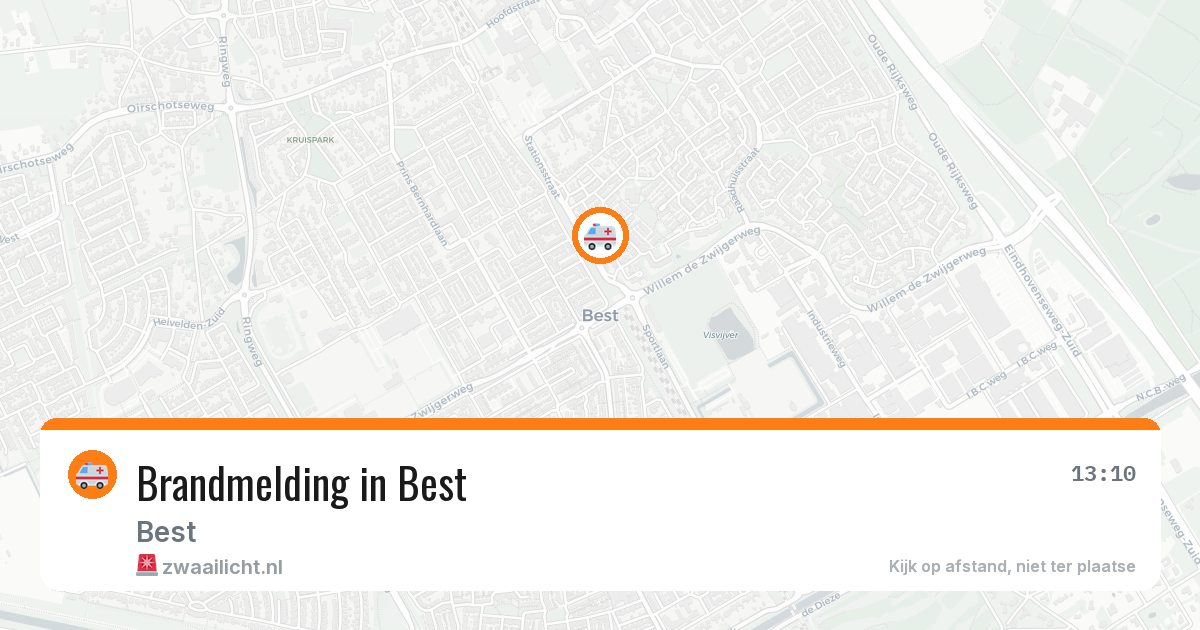 Brandmelding in Best — 18 mrt 2026