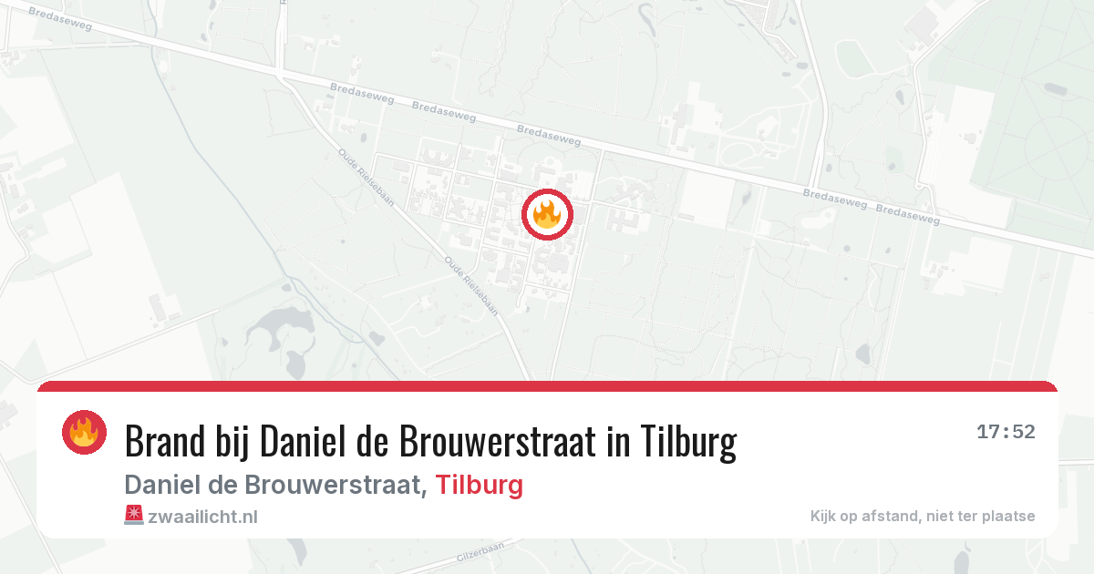 Brand bij Daniel de Brouwerstraat in Tilburg — 9 aug 2026