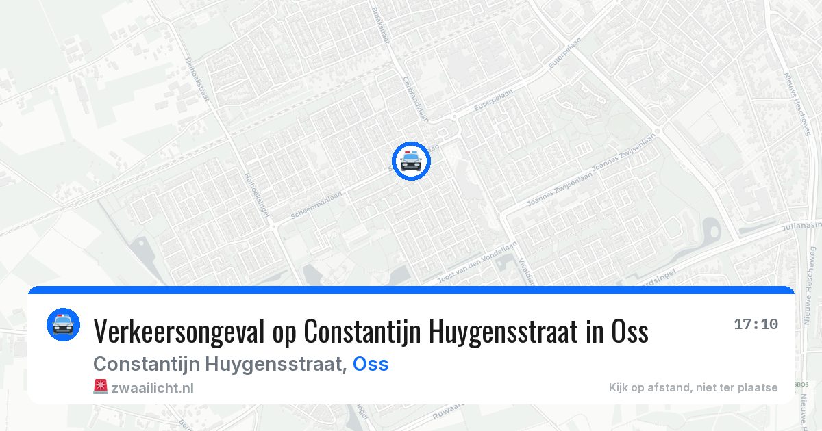 Verkeersongeval op Constantijn Huygensstraat in Oss — 18 mei 2026