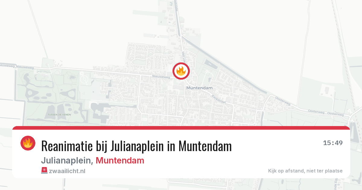 Reanimatie bij Julianaplein in Muntendam — 29 mrt 2026