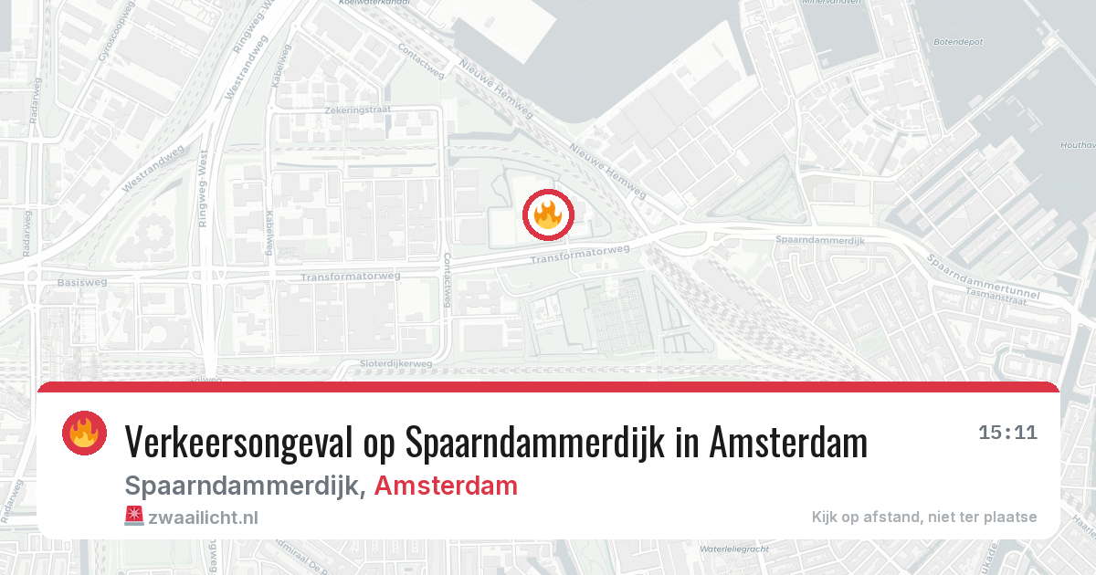 Verkeersongeval op Spaarndammerdijk in Amsterdam — 4 mei 2026