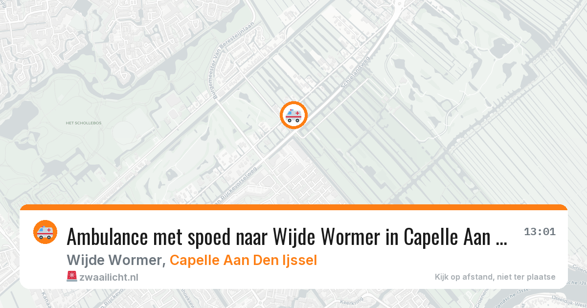 Ambulance met spoed naar Wijde Wormer in Capelle Aan Den Ijssel — 7 apr 2026