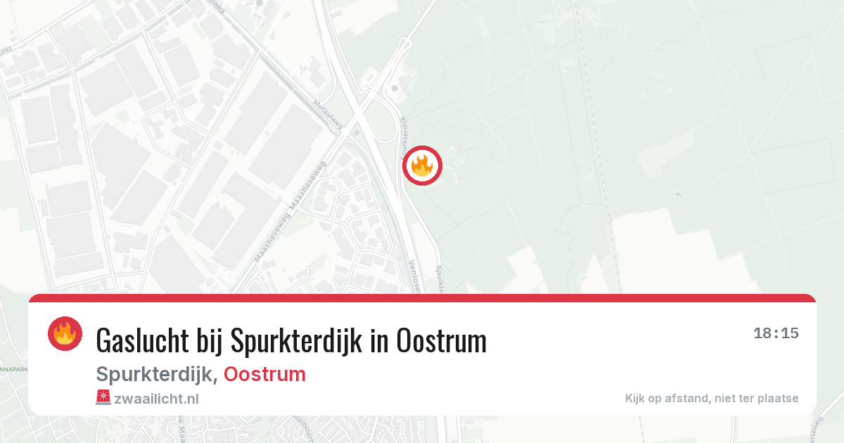 Gaslucht bij Spurkterdijk in Oostrum — 23 mrt 2026