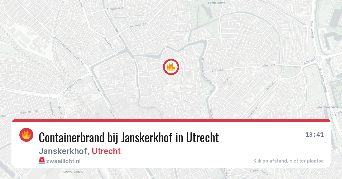 Containerbrand bij Janskerkhof in Utrecht — 27 jun 2026