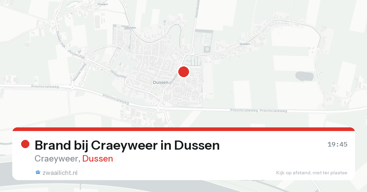 Brand bij Craeyweer in Dussen — 17 aug 2026