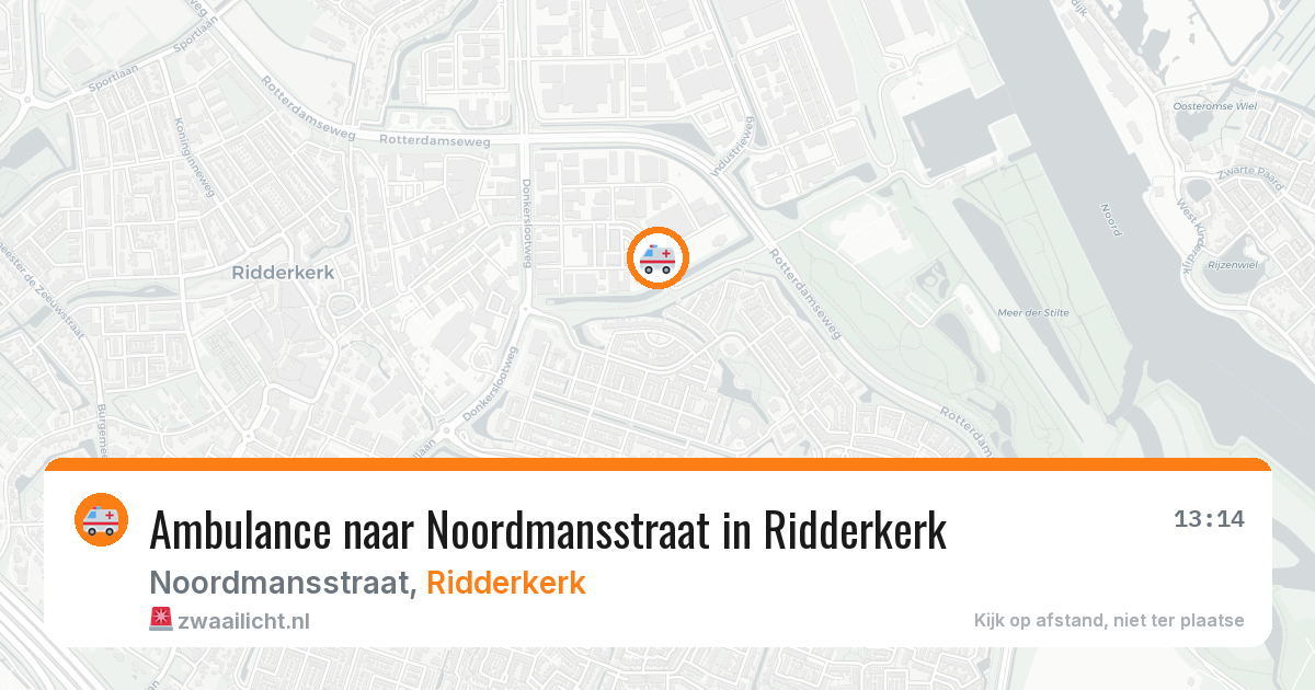 Ambulance naar Noordmansstraat in Ridderkerk — 27 jul 2026
