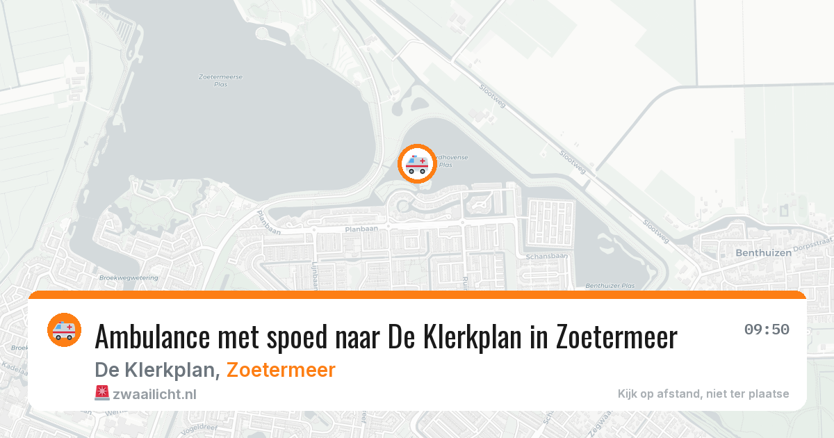 Ambulance met spoed naar De Klerkplan in Zoetermeer — 17 jul 2026