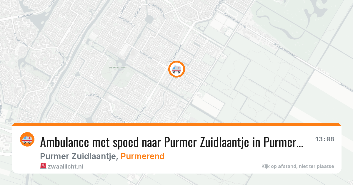 Ambulance met spoed naar Purmer Zuidlaantje in Purmerend — 28 jul 2026